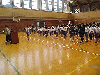 10月1日(水)　朝会・任命式